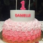 2-tier Ombre Pink Rosette