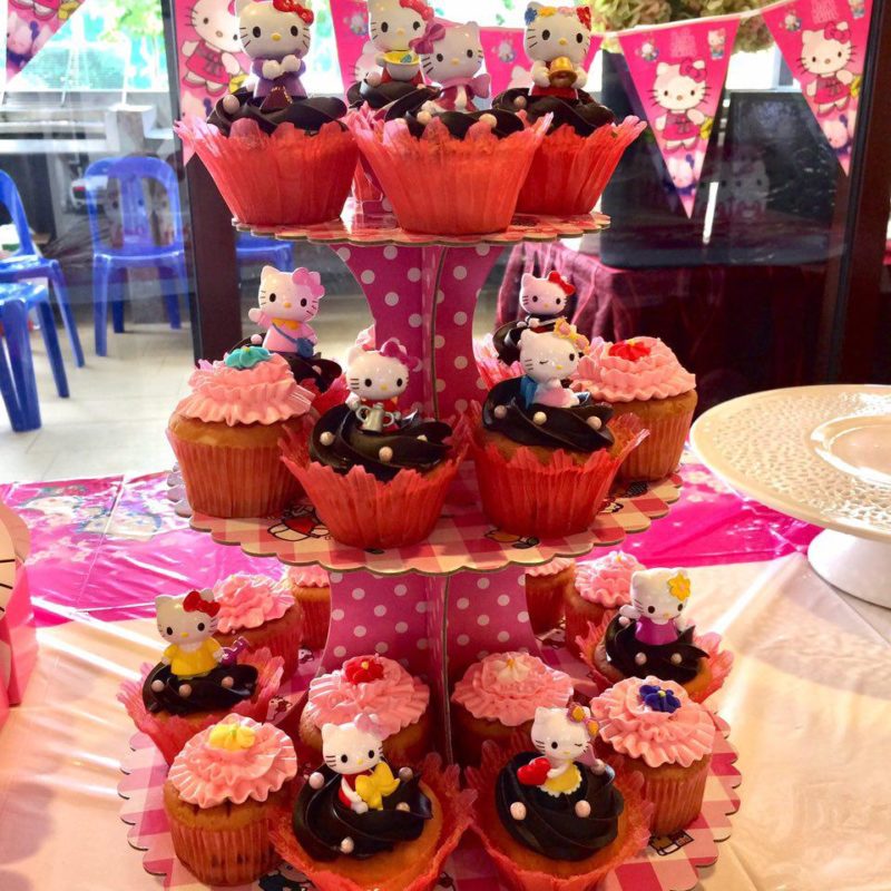 Hello Kitty Topper Cupcakes