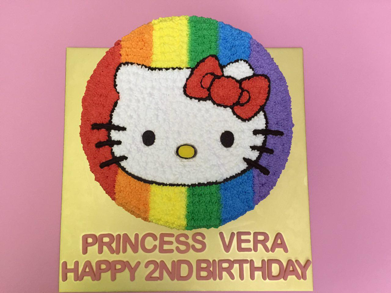 Hello Kitty Rainbow Cake