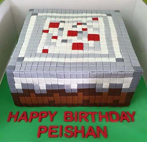 Minecraft Minecraft Fondant Cake