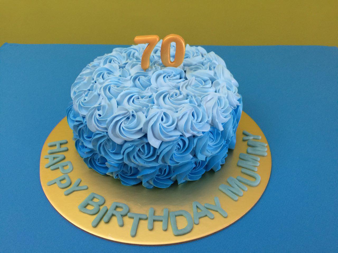 Ombre Blue Cake
