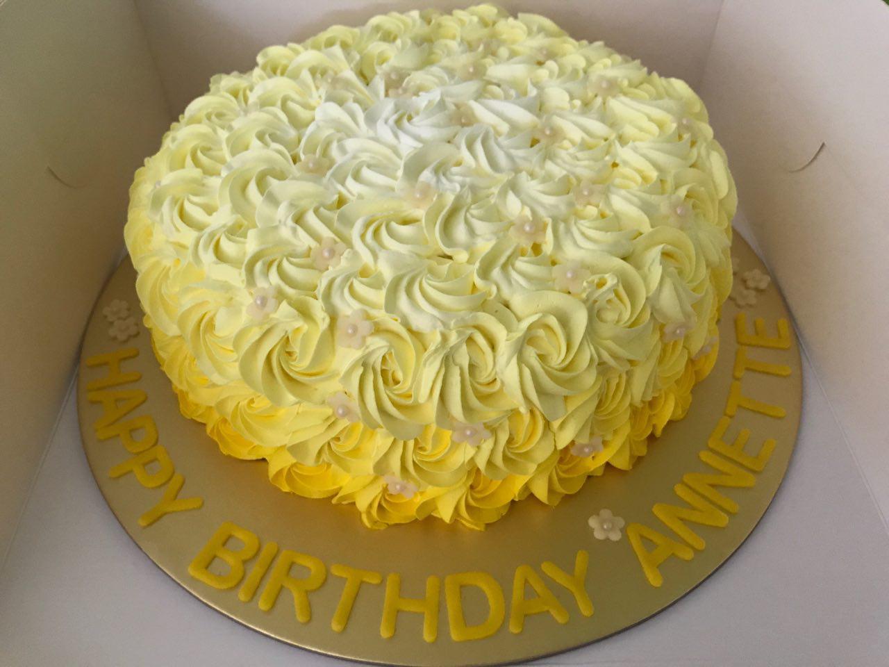 Ombre Yellow Rosette