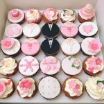 Pink and Flora Wedding Cupcakes