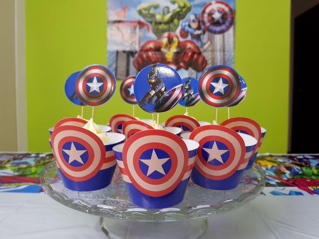 Captain America Cupcake
